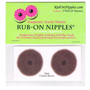 Rub-On Nipples: Dark Caramel Brown